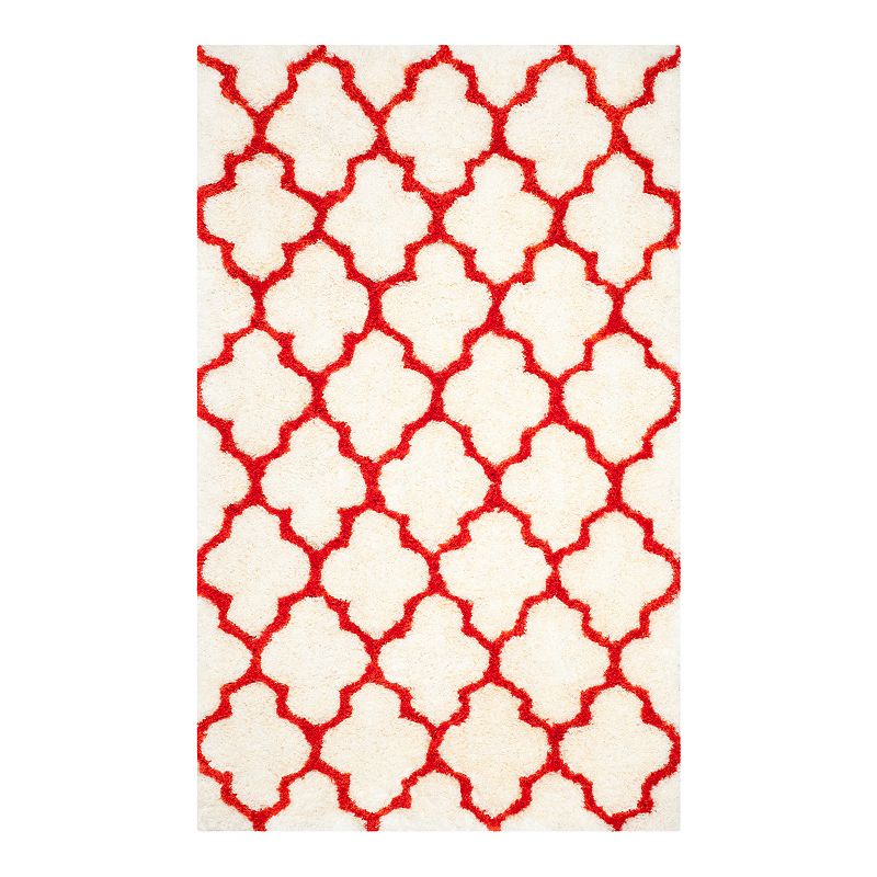 Safavieh Barcelona Aubree Shag Area Rug, Red/Coppr, 8X10 Ft