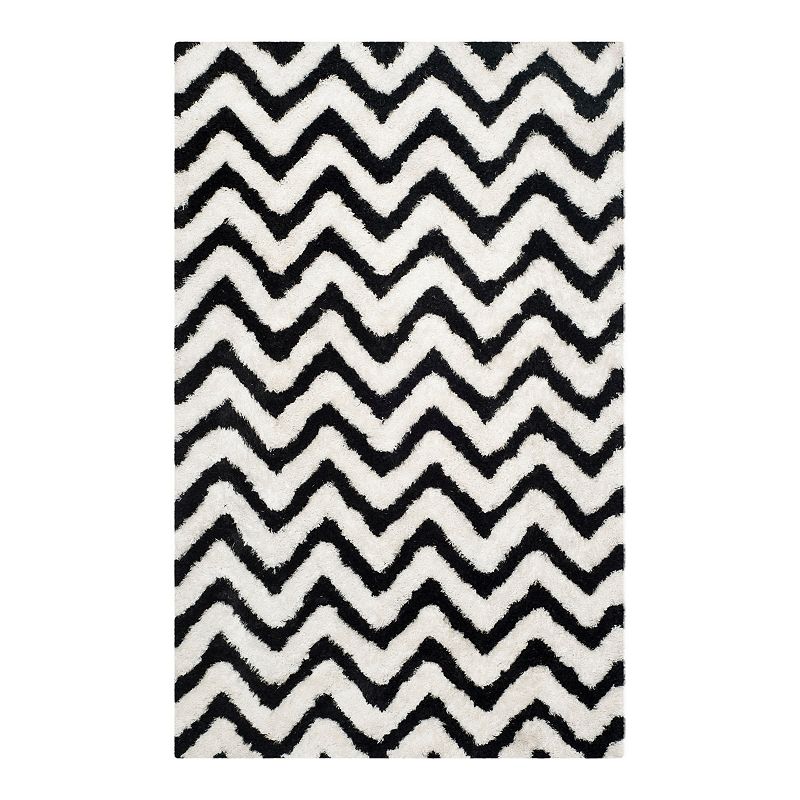 Safavieh Barcelona Vivian Shag Area Rug, Black, 8X10 Ft