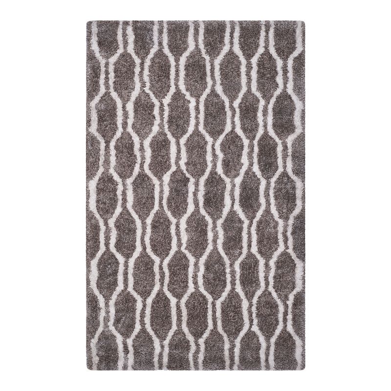 Safavieh Barcelona Ariana Shag Area Rug, Light Grey, 5Ft Rnd