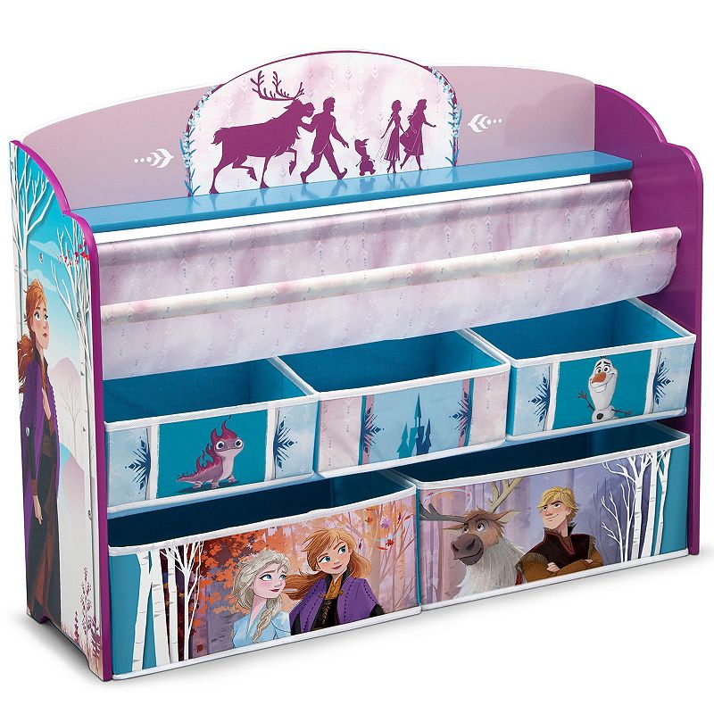 Disneys Frozen 2 Deluxe Toy and Book Organizer by Delta Children, Blue