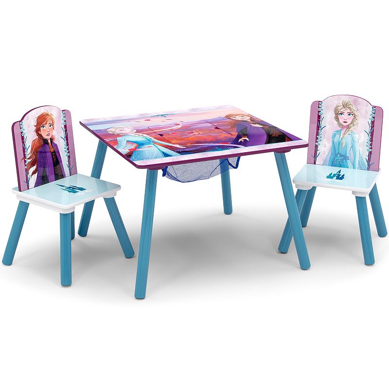 Disneys Frozen 2 Table and Chair Set with Storage by Delta Children, Blue