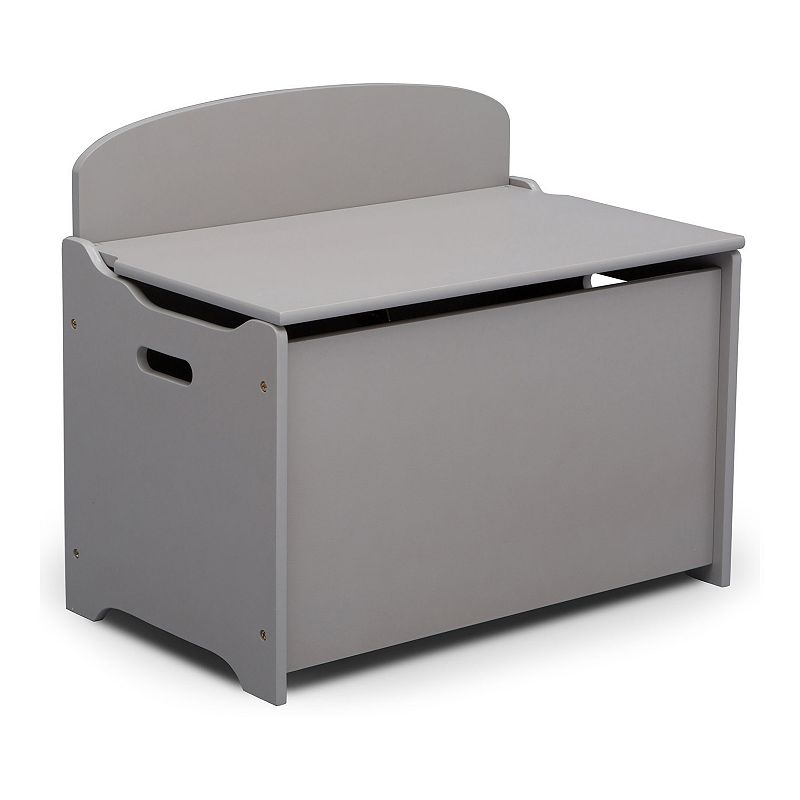 delta children mysize deluxe toy box - gray