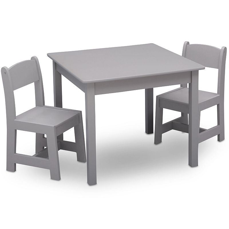 Delta Children MySize Kids Wood Table and Chair Set - 2 Chairs Included, Gr