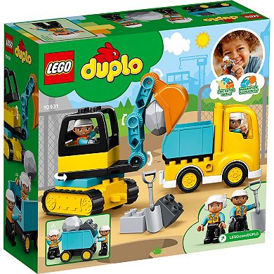 LEGO DUPLO Construction Truck & Tracked Excavator 10931 Building Toy (20 Pieces)