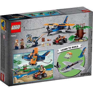 LEGO Jurassic World Velociraptor: Biplane Rescue Mission 75942 Building Kit (101 Pieces)