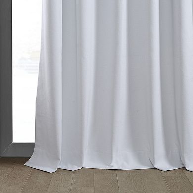 EFF Thermal Cross Linen Blackout Bedroom Window Curtain Panel