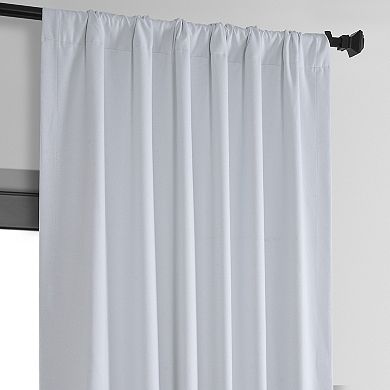 EFF Thermal Cross Linen Blackout Bedroom Window Curtain Panel