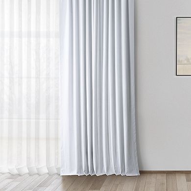 EFF Thermal Cross Linen Blackout Bedroom Window Curtain Panel