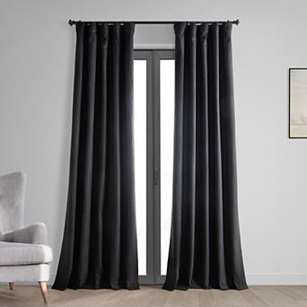 EFF Thermal Cross Linen Blackout Bedroom Window Curtain Panel