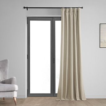 EFF Thermal Cross Linen Blackout Bedroom Window Curtain Panel