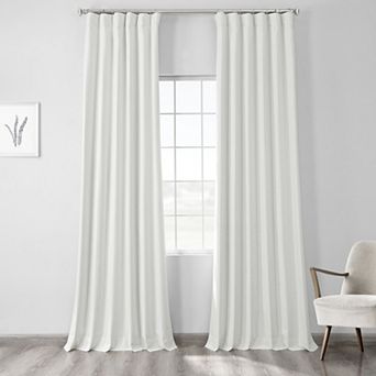 EFF Thermal Cross Linen Blackout Bedroom Window Curtain Panel