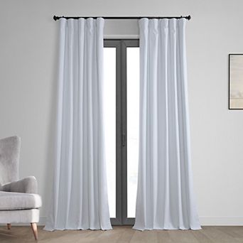 EFF Thermal Cross Linen Blackout Bedroom Window Curtain Panel