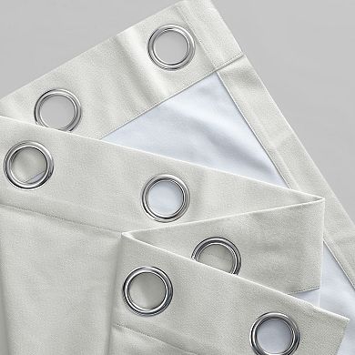 EFF Thermal Cross Linen Grommet Blackout Bedroom Window Curtain Panel