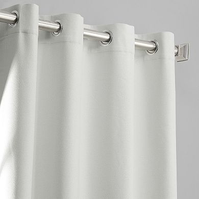 EFF Thermal Cross Linen Grommet Blackout Bedroom Window Curtain Panel