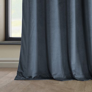 EFF Heritage Plush Velvet Grommet Room Darkening Curtain Panel