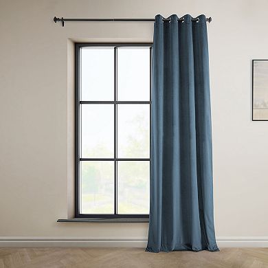 EFF Heritage Plush Velvet Grommet Room Darkening Curtain Panel