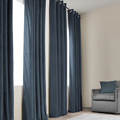 EFF Heritage Plush Velvet Grommet Room Darkening Curtain Panel