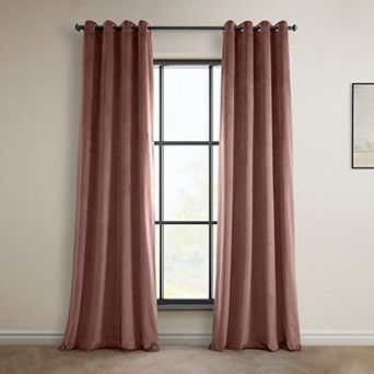 EFF Heritage Plush Velvet Grommet Room Darkening Curtain Panel