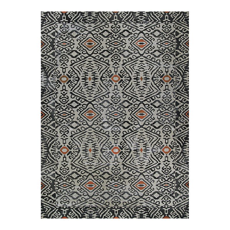 Couristan Dolce Mala Indoor Outdoor Area Rug, Black, 8X11 Ft