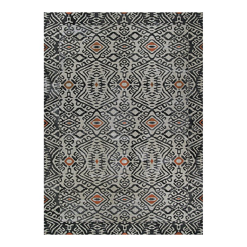 Couristan Dolce Mala Indoor Outdoor Area Rug, Black, 8X11 Ft