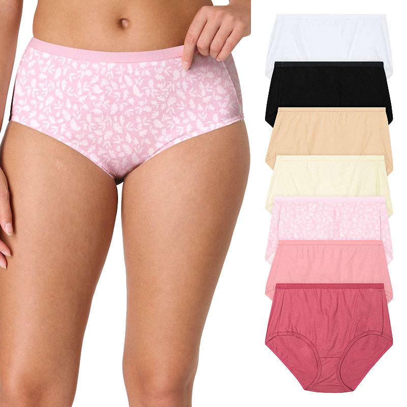 Women's Hanes Ultimate® 6+1 Bonus Pack Cotton Brief Panty Set 40H7CC, 