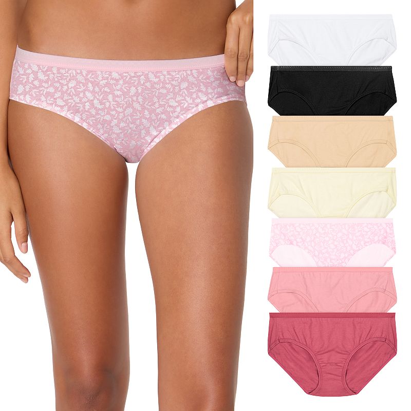 Women's Hanes Ultimate® 6+1 Bonus Pack Cotton Hipster Panty Set 41H7CC, 
