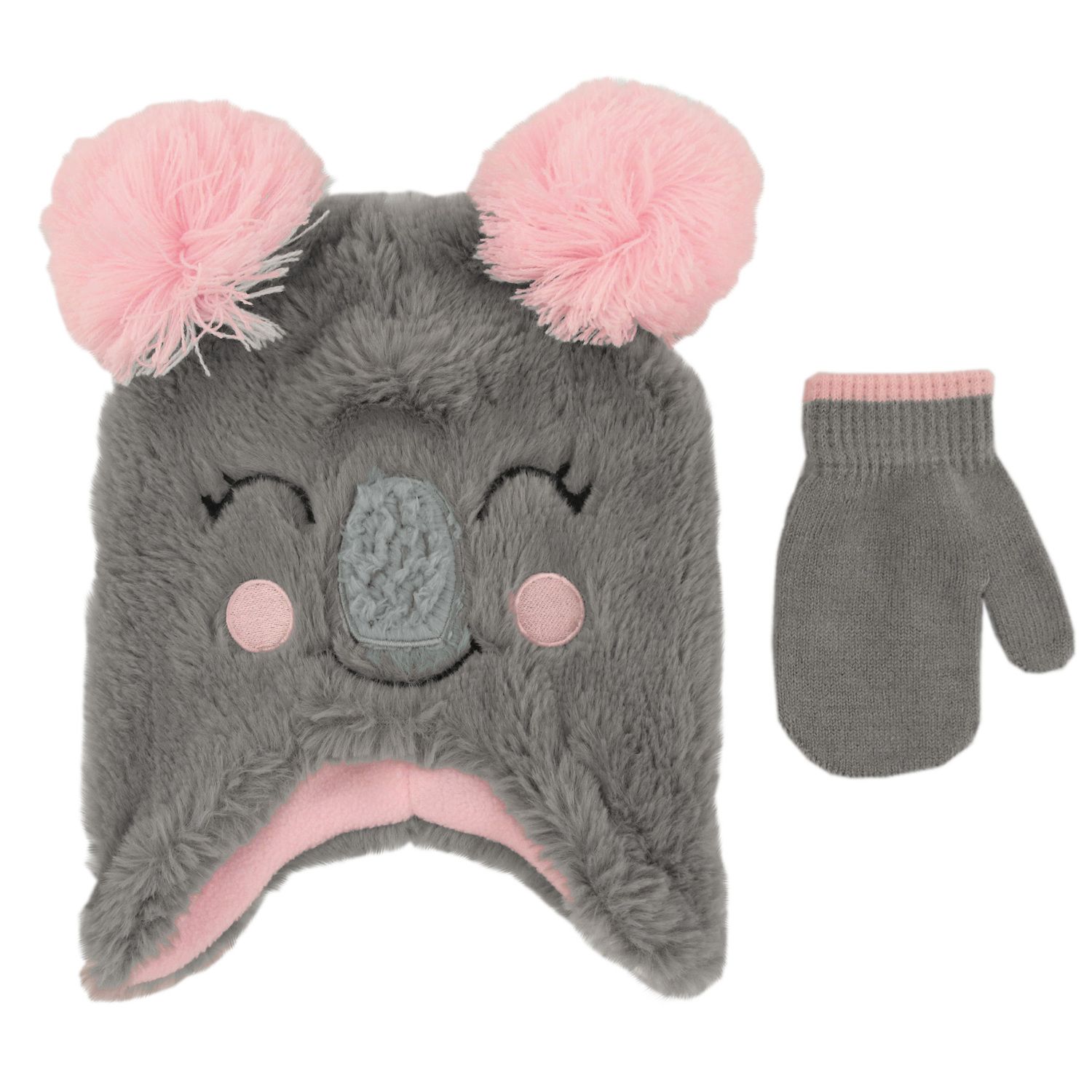 baby girl hat and mittens