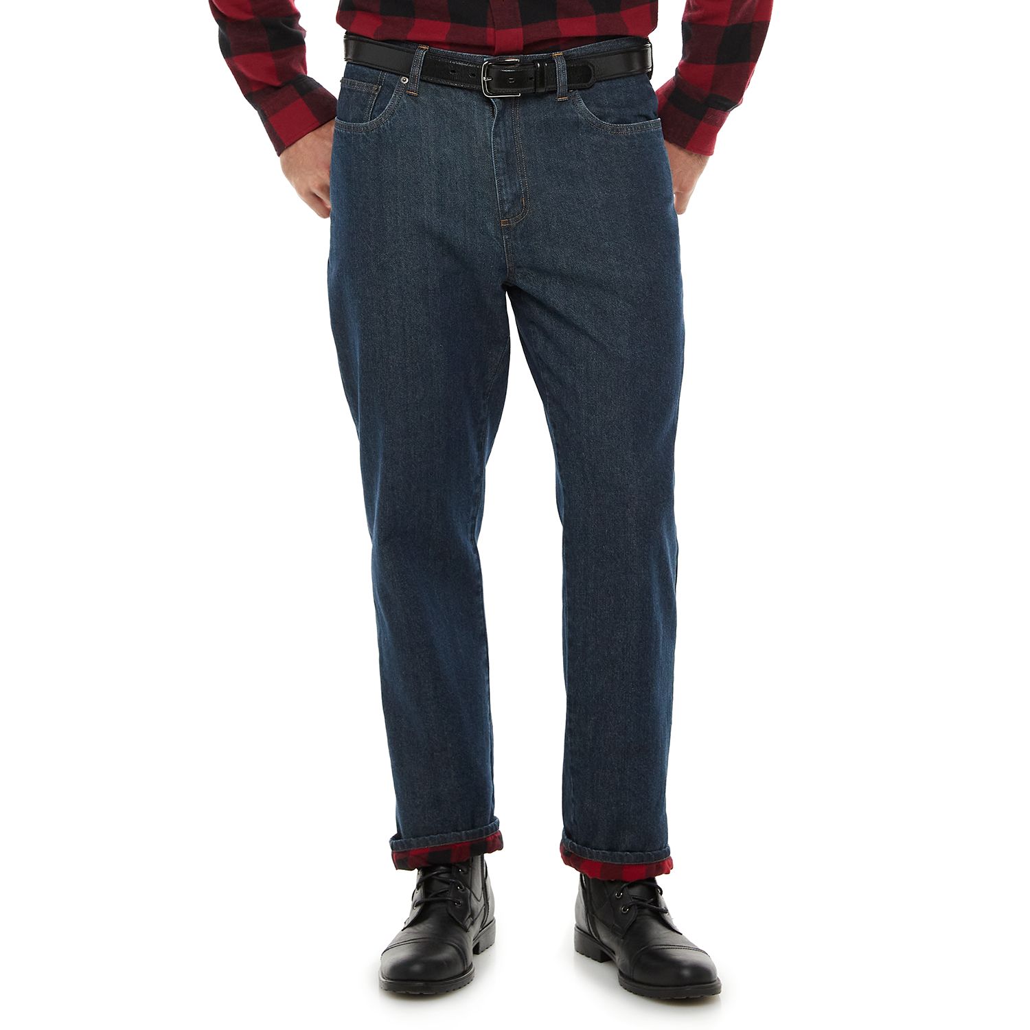 big and tall men's flannel lined jeans
