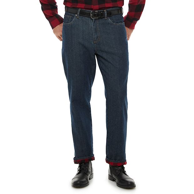 Big and tall lined sales jeans