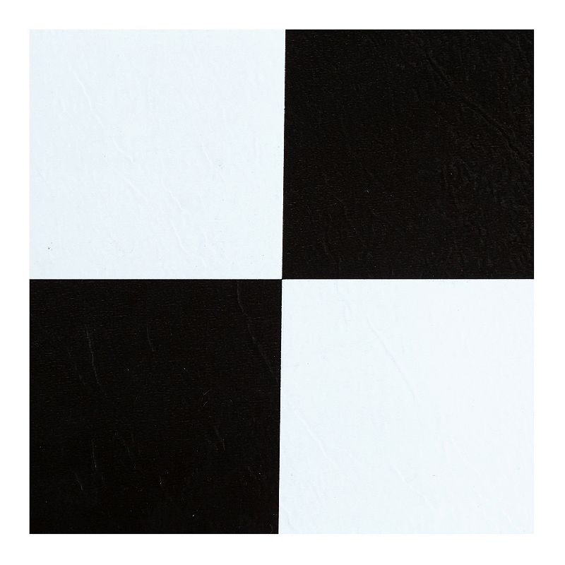 Achim Sterling Black & White 12x12 Self Adhesive Vinyl Floor Tiles Set of 2