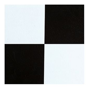 Achim Sterling Black & White 12x12 Self Adhesive Vinyl Floor Tiles Set of 45