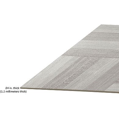Achim Sterling Ash Grey Wood 12x12 Self Adhesive Vinyl Floor Tiles Set of 45