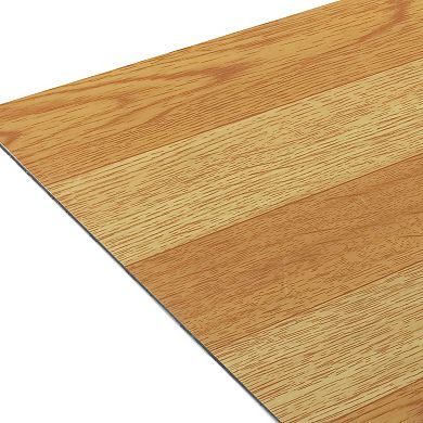 Achim Sterling Light Oak Plank 12x12 Self Adhesive Vinyl Floor Tiles Set of 45