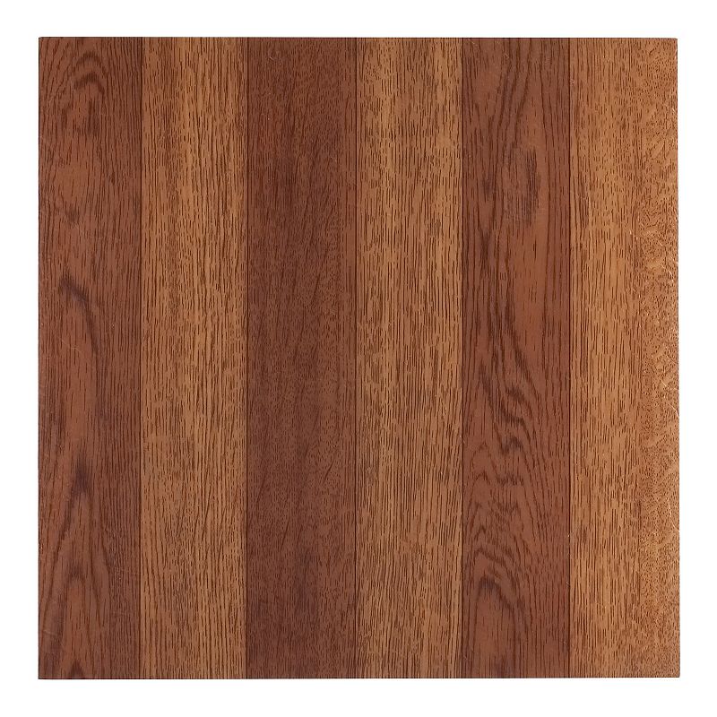 Achim Sterling Medium Oak Plank 12x12 Self Adhesive Vinyl Floor Tiles Set o