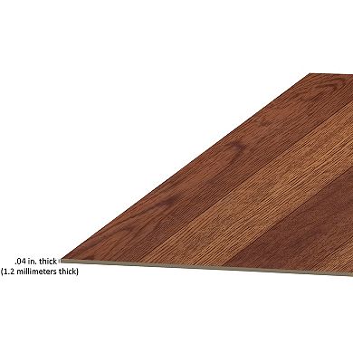 Achim Sterling Medium Oak Plank 12x12 Self Adhesive Vinyl Floor Tiles Set of 20