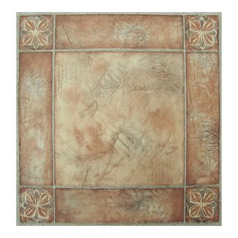 Achim Sterling Spanish Rose 12x12 Self Adhesive Vinyl Floor Tiles Set of 20