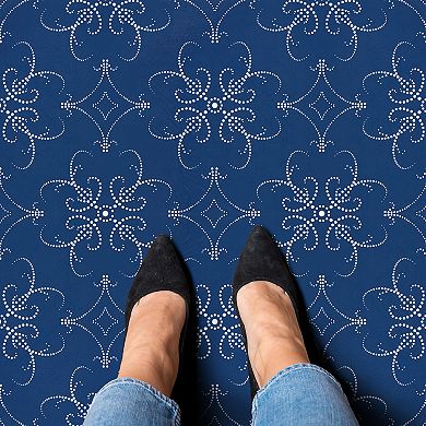 Achim Retro Navy Pearl 12x12 Self Adhesive Vinyl Floor Tiles Set of 20