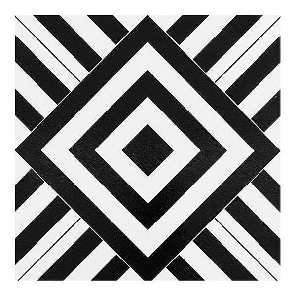 Achim Retro Geometric 12x12 Self, Installing Self Adhesive Vinyl Floor Tiles