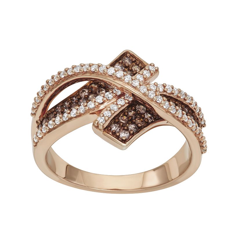 76423130 10k Rose Gold 3/4 Carat T.W. Brown & White Diamond sku 76423130