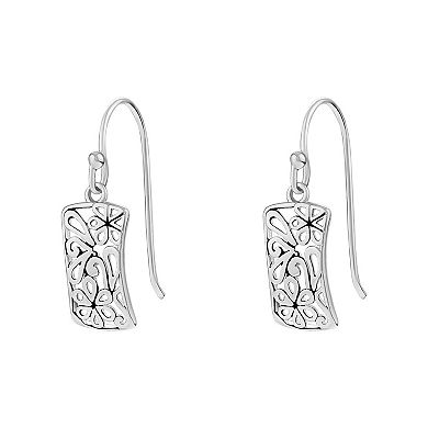 PRIMROSE 18k Gold Over Silver Filigree Floral Drop Earrings
