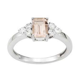 HDI 10k White Gold 1/3 Carat T.W. Diamond & Tanzanite Ring