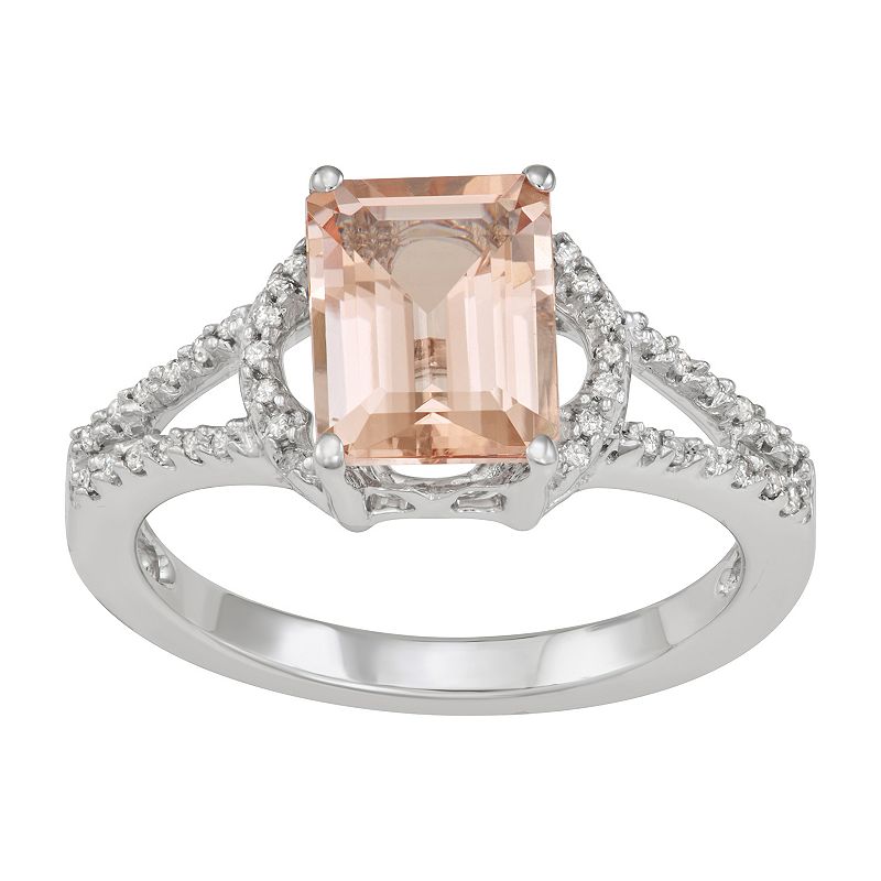 14k White Gold 2 1/3 Carat T.W. Diamond & Gemstone Ring, Womens, Size: 8