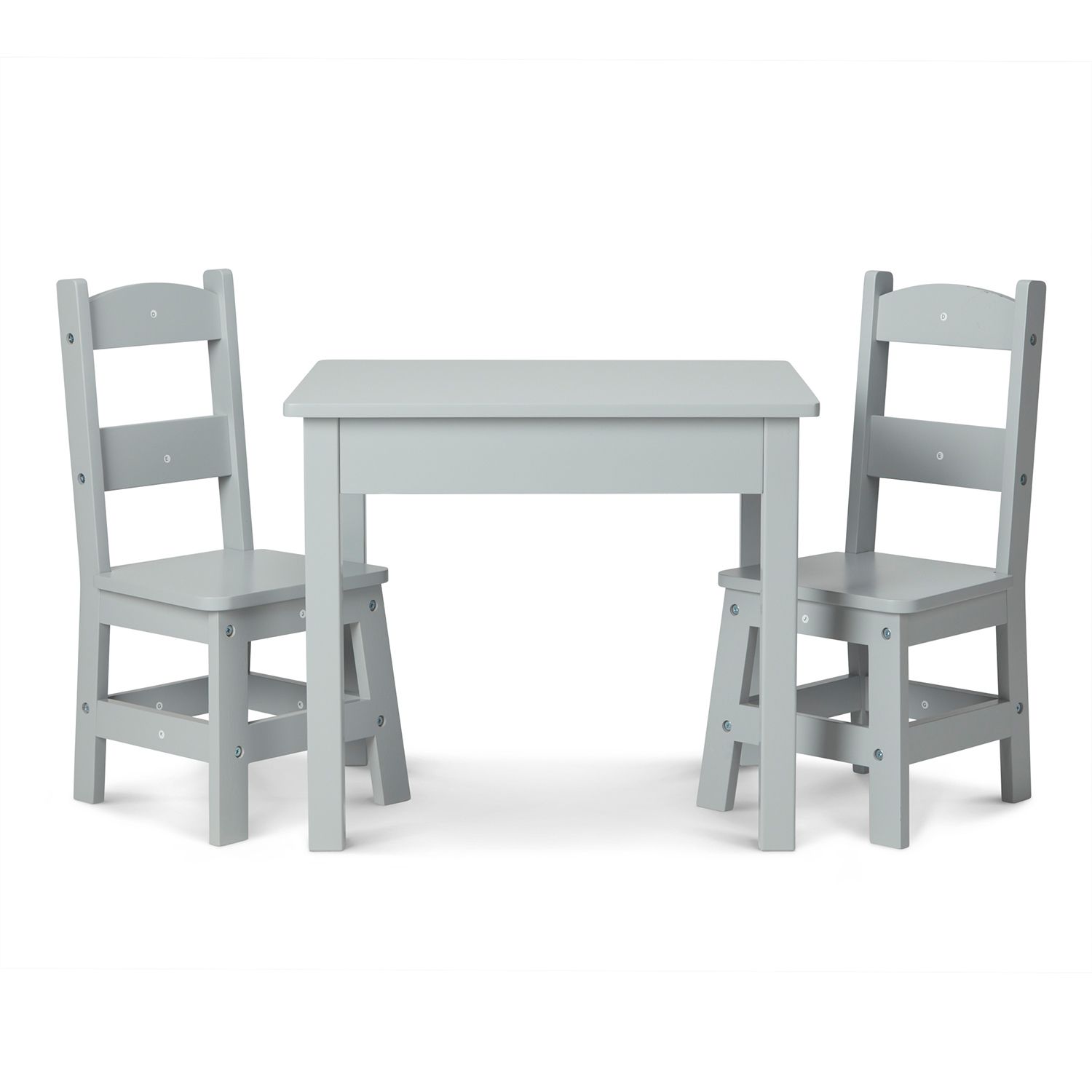 Melissa & Doug White Wooden Table & Chairs Set