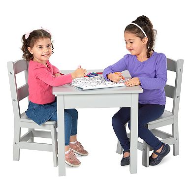 Melissa & Doug Wooden Table & 2 Chairs Set