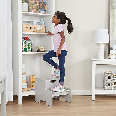 Melissa & Doug Kids Furniture Wooden Step Stool - Gray