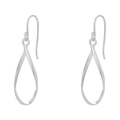 PRIMROSE Sterling Silver Twist Teardrop Earrings