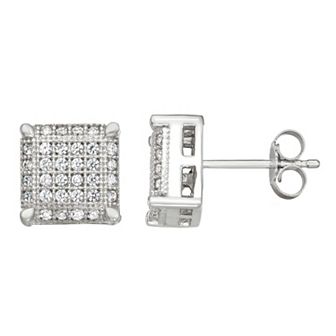 HDI Sterling Silver 1/3 Carat T.W. Diamond Stud Earrings