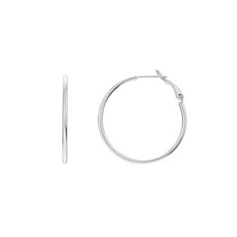 PRIMROSE Sterling Silver Tube Hoop Earrings