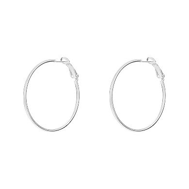PRIMROSE Sterling Silver Tube Hoop Earrings