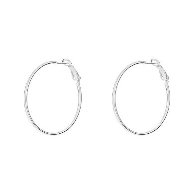 PRIMROSE Sterling Silver Tube Hoop Earrings
